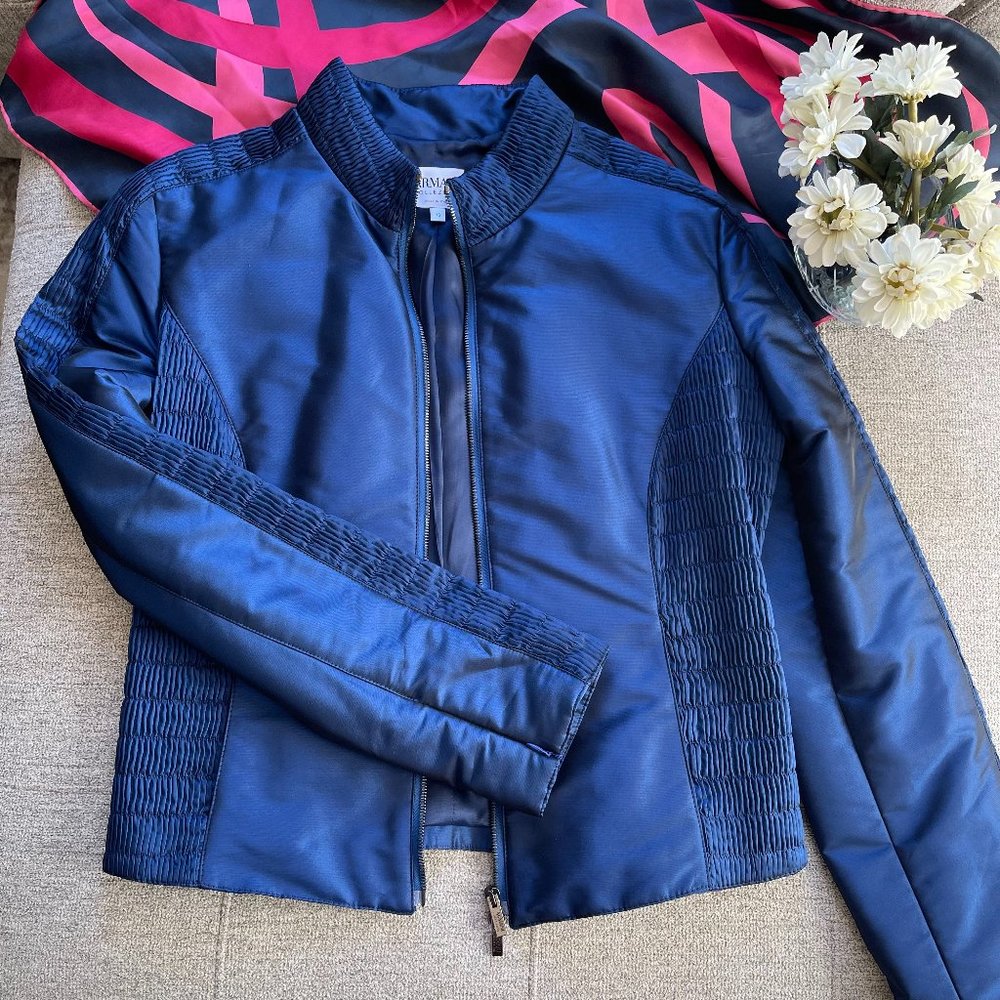 EUC Armani Collezioni Blue Insulated Jacket
